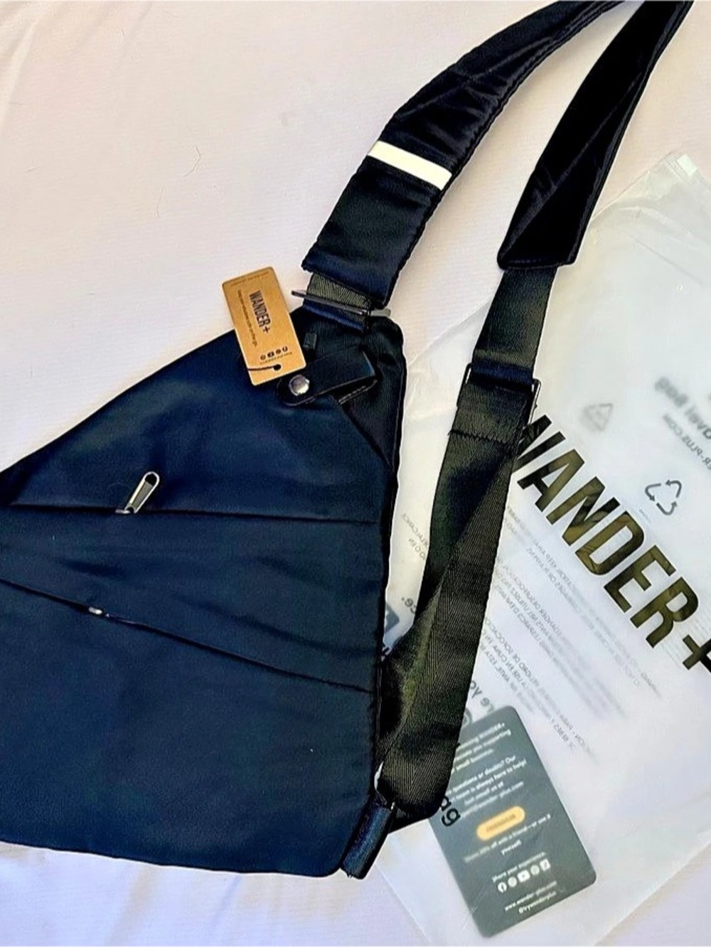 WANDER+ The Original Anti-Theft Travel Bag + Black Crossbody